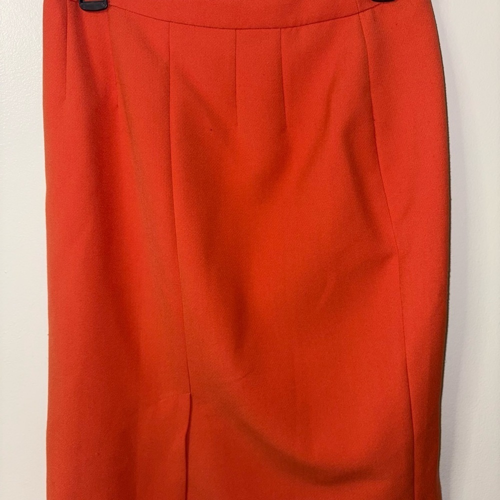 Talbots Vibrant Orange Pencil Skirt - Picture 3 of 7
